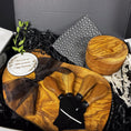 Load image into Gallery viewer, Olive Wood Board, Cheese Knives & Spice Jar Gift Box