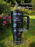 Load image into Gallery viewer, Hummingbird with Wildflowers and Butterflies Engraved Tumbler
