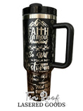 Load image into Gallery viewer, Floral Faith Verses and Phrases Engraved Tumbler