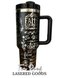 Load image into Gallery viewer, Floral Faith Verses and Phrases Engraved Tumbler