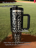 Load image into Gallery viewer, Baseball or Softball with Leopard Print Engraved Tumbler