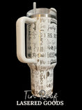 Load image into Gallery viewer, Cheerleader Phrases Engraved Tumbler
