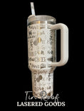Load image into Gallery viewer, Cheerleader Phrases Engraved Tumbler