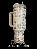 Load image into Gallery viewer, Cheerleader Phrases Engraved Tumbler