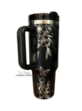 Load image into Gallery viewer, Cherry Blossoms and Butterflies Engraved Tumbler