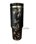 Load image into Gallery viewer, Cherry Blossoms and Butterflies Engraved Tumbler