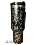 Load image into Gallery viewer, Floral Medical Engraved Tumbler