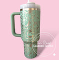 Load image into Gallery viewer, Monogram Peonies Engraved Tumbler