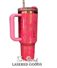 Load image into Gallery viewer, Tropical Flamingo Engraved Tumbler