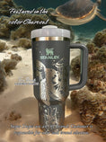 Load image into Gallery viewer, Sea Turtle with Jellyfish Engraved Tumbler