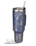 Load image into Gallery viewer, Horses and Wildflowers Engraved Tumbler