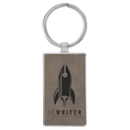 Load image into Gallery viewer, Leatherette & Metal Rectangle Keychain
