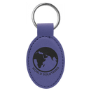 Leatherette Oval Keychain