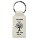 Leatherette Rectangle Keychain