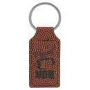 Leatherette Rectangle Keychain