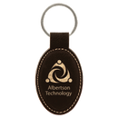 Leatherette Oval Keychain