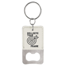 Leatherette Rectangle Bottle Opener Keychain