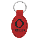 Leatherette Oval Keychain