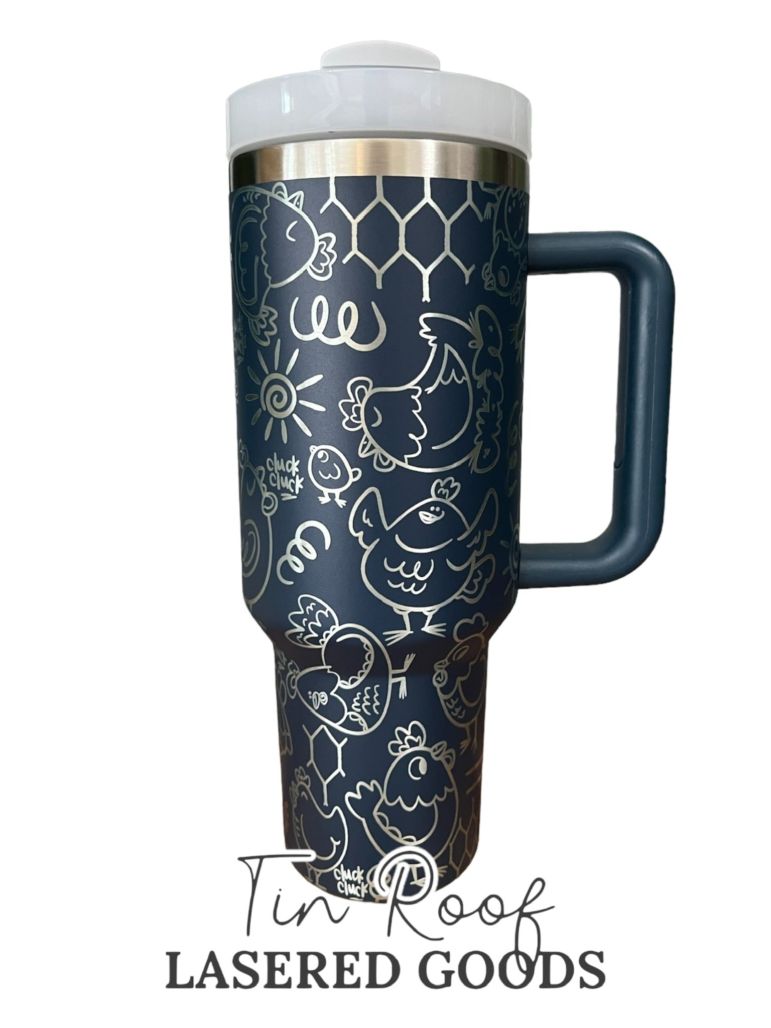 Chicken Doodles Engraved Tumbler