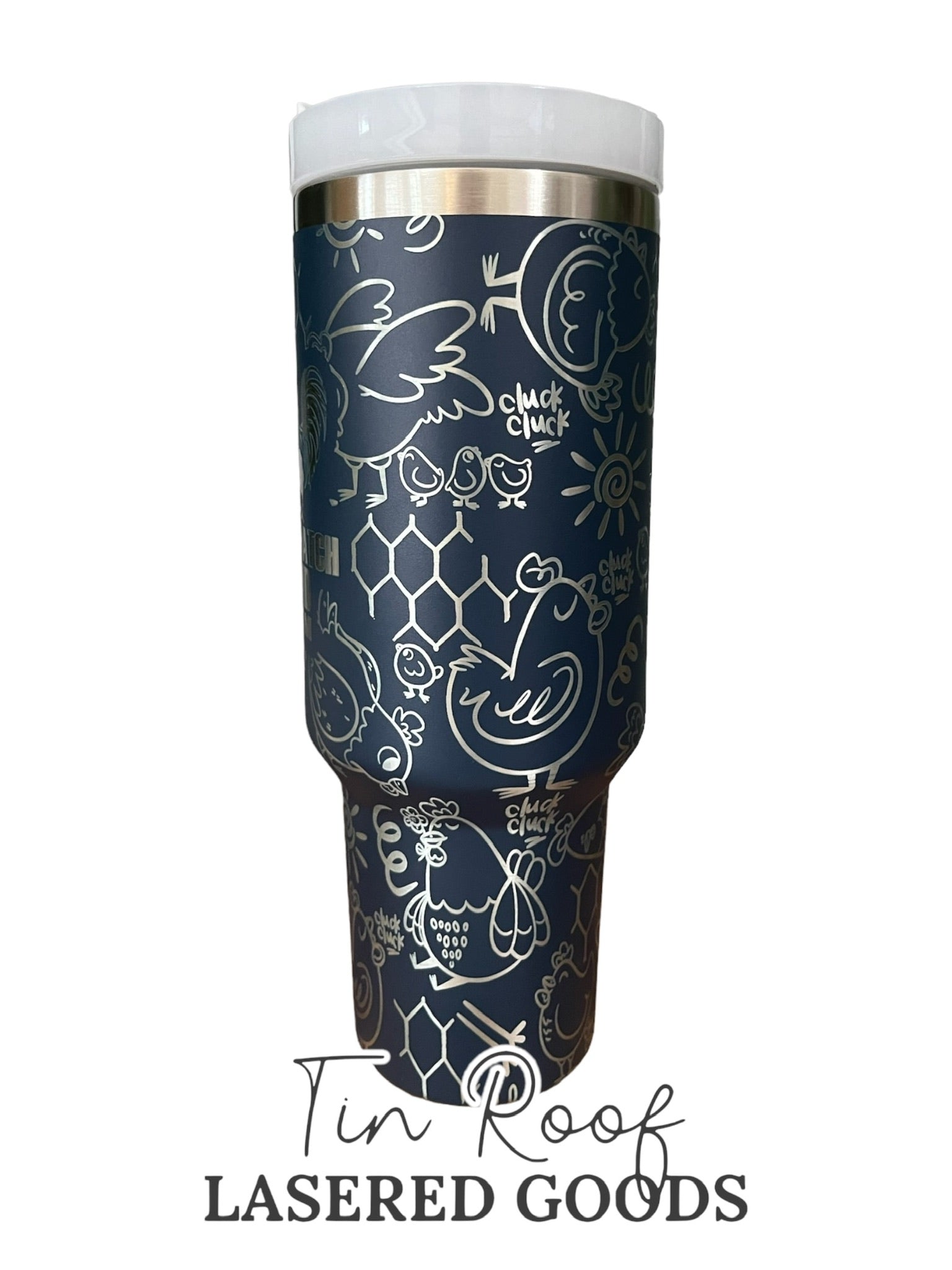 Chicken Doodles Engraved Tumbler