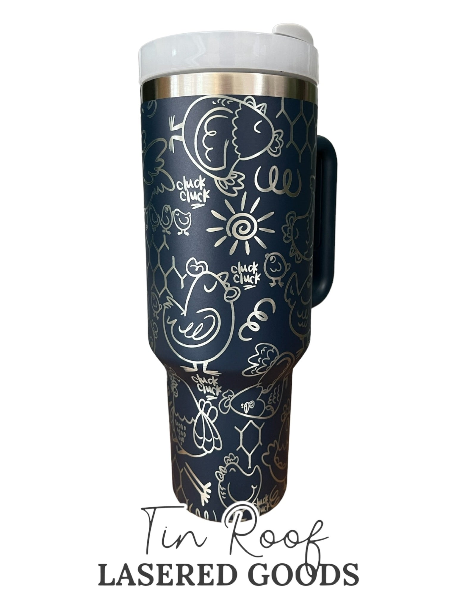 Chicken Doodles Engraved Tumbler