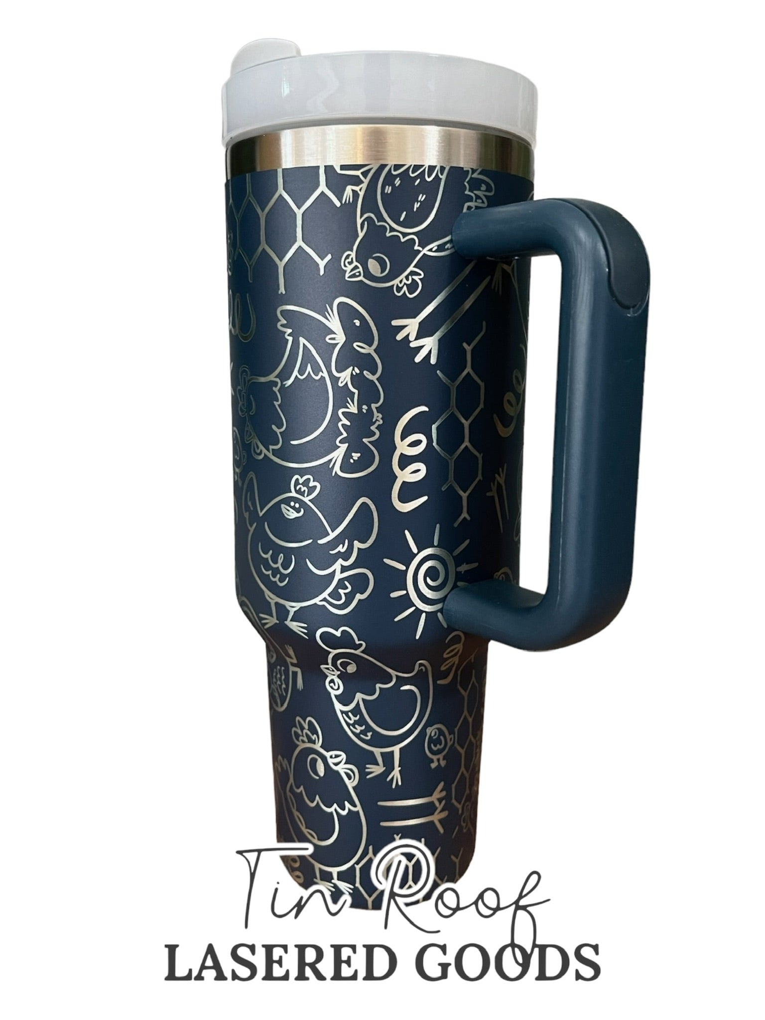 Chicken Doodles Engraved Tumbler