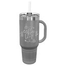 40oz Tumbler with Lid & Straw