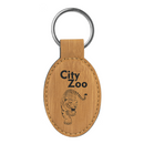 Leatherette Oval Keychain