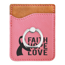 Leatherette Phone Wallet with Ring