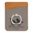 Leatherette Phone Wallet with Ring