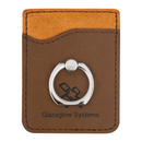 Leatherette Phone Wallet with Ring