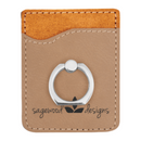 Leatherette Phone Wallet with Ring