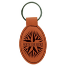Leatherette Oval Keychain