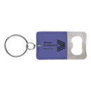 Leatherette Rectangle Bottle Opener Keychain
