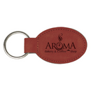 Leatherette Oval Keychain