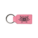 Leatherette Rectangle Keychain