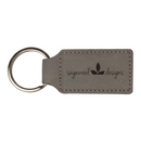 Leatherette Rectangle Keychain