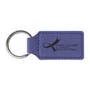 Leatherette Rectangle Keychain