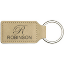Leatherette Rectangle Keychain