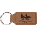 Leatherette Rectangle Keychain