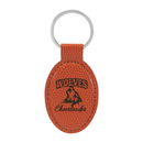 Leatherette Oval Keychain