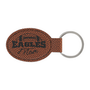 Leatherette Oval Keychain